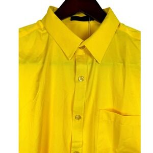 ZEROYAA Yellow Long Sleeve Button Down‎ Dress Shirt - Men's